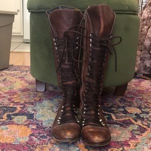 Steve Madden Genuine Leather lace up Boots